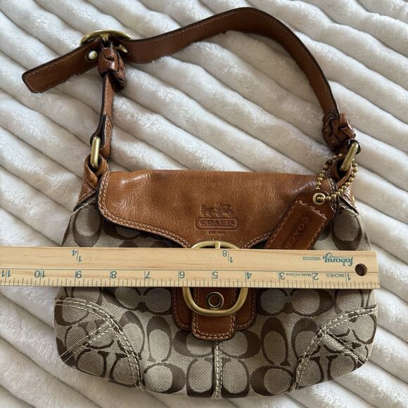 Y2K Coach Handbag No F0773-11441 Great CONDITION. SEE PICTURES!! Brown 10” X 7” - Picture 2 of 13